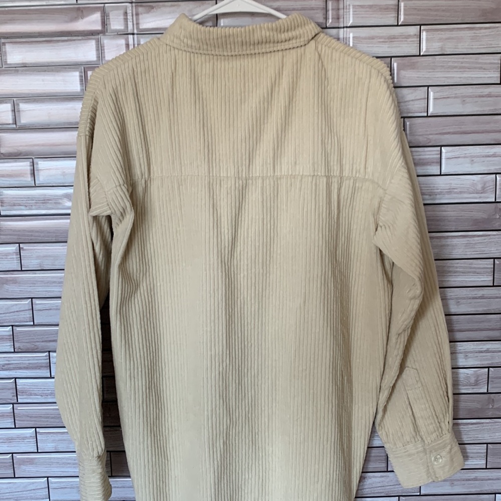 Canyon Creek Beige Ribbed Shacket Size Small - Picture 6 of 6